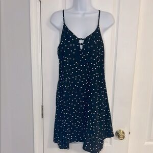 Roxy Black and White Mini Sundress Sleeveless V-Neck